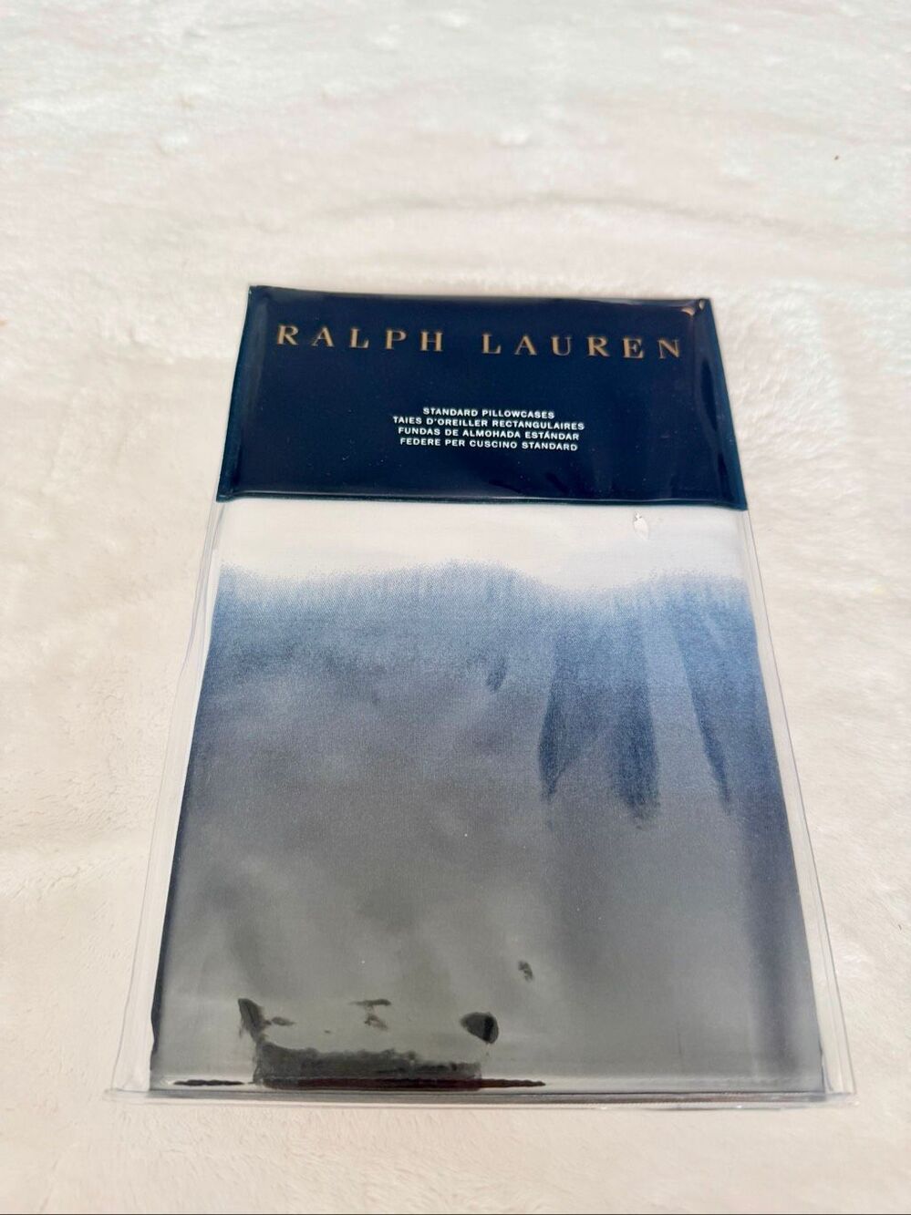 Ralph Lauren St. Jean Leanna Blue Ombré Standard Pillowcases Set of 2 - NEW